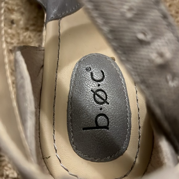 b.o.c Women’s 10M grey platform wedge - Picture 2 of 5